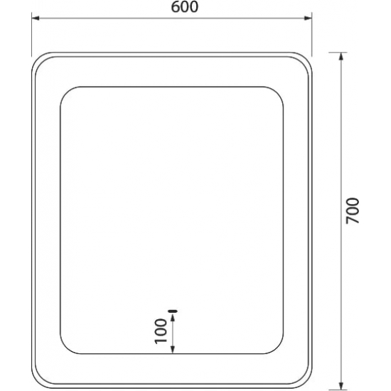 Зеркало IDDIS Esper 60 с подсветкой, сенсорным выключателем