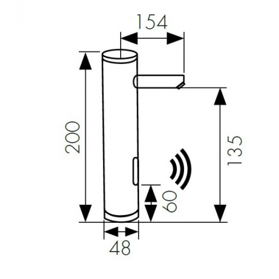 Смеситель для раковины бесконтактный (сенсорный) KAISER Sensor 38511
