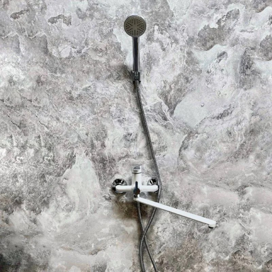 Смеситель для ванны HAIBA HB557-8 HB22557-8 белый/хром