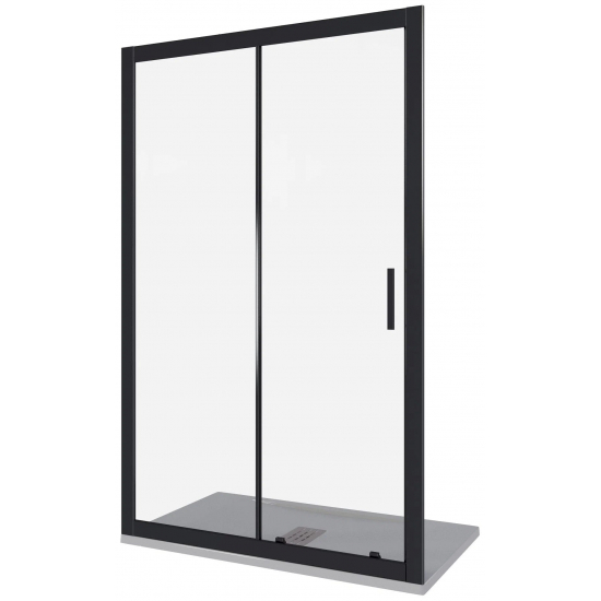 Душевая дверь в нишу BAS Good door Idea WTW-130-C-B 130x195 стекло прозрачное, профиль чёрный