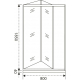 Душевая дверь в нишу BAS Good door Infinity SD-80-C-CH 80x185 стекло прозрачное, профиль хром