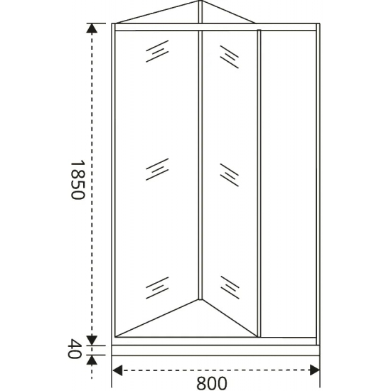 Душевая дверь в нишу BAS Good door Infinity SD-80-G-CH 80x185 стекло грейп, профиль хром
