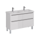 Тумба для комплекта LEMARK Buno 125, 4 ящика, белая, под раковину Гармония 125