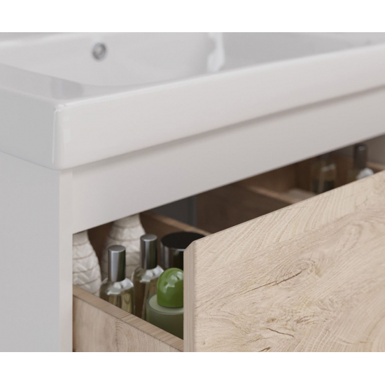 Тумба для комплекта LEMARK Combi 125, 4 ящика, дуб кантри, под раковину Гармония 125