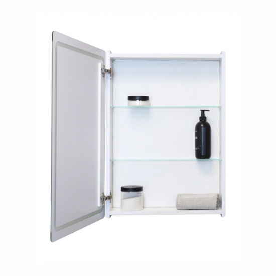 Зеркало-шкаф MIXLINE Симпл 50x70 белый универсальный, с подстветкой