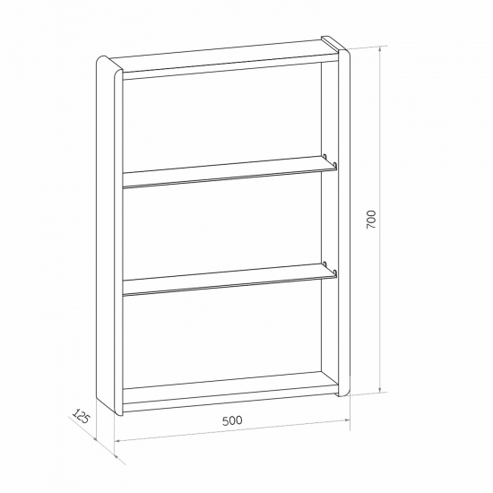 Зеркало-шкаф MIXLINE Симпл 50x70 белый универсальный, с подстветкой
