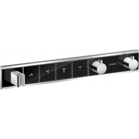 Термостатический смеситель встраиваемый HANSGROHE RainSelect 15357600 С ВНУТРЕННЕЙ ЧАСТЬЮ, чёрный