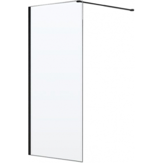 Душевая перегородка VECONI Korato KR-72B 90x200 стекло прозрачное, профиль чёрный