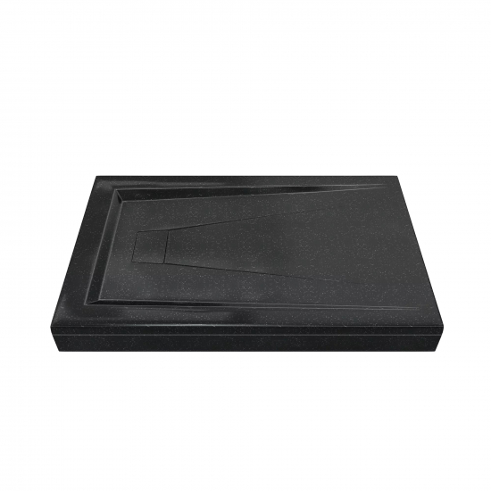 Душевой поддон BAS Good Door Атриум 120x80 литьевой мрамор, чёрный (без слива / ножек / экрана)