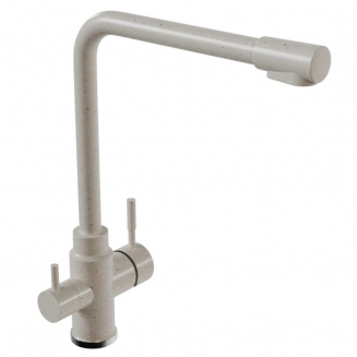 Смеситель для кухни MIXLINE ML-GS13 (331) с подключением к фильтру из нержавеющей стали, белый