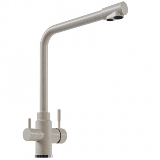 Смеситель для кухни MIXLINE ML-GS13 (331) с подключением к фильтру из нержавеющей стали, белый