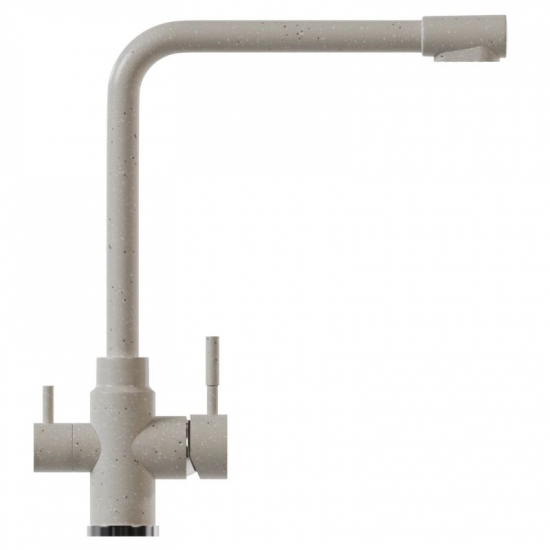 Смеситель для кухни MIXLINE ML-GS13 (331) с подключением к фильтру из нержавеющей стали, белый