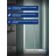 Душевая дверь в нишу SANTREK AQUA Luna-2DP-800-C-Chrome 80x185 стекло прозрачное, профиль хром