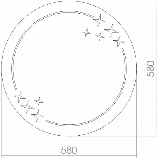 Зеркало круглое MIXLINE Звезда D580 