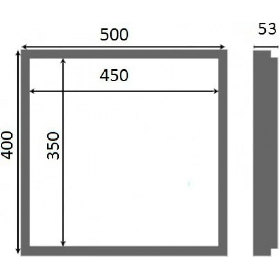 Ревизионный люк под плитку AL-KR  LYUKER 40x50 см алюминиевый нажимной