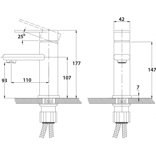 Смеситель для раковины KAISER Arena 33011 хром
