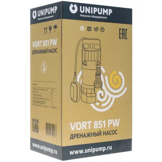Дренажный насос UNIPUMP VORT-851 PW для чистой и грязной воды