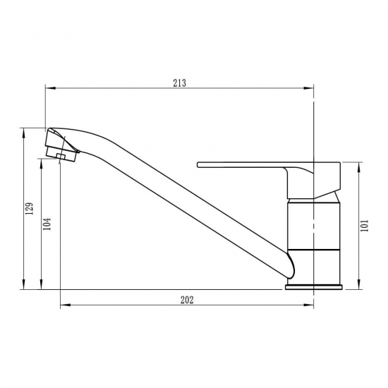 Смеситель для кухни SOLE Powell S173C