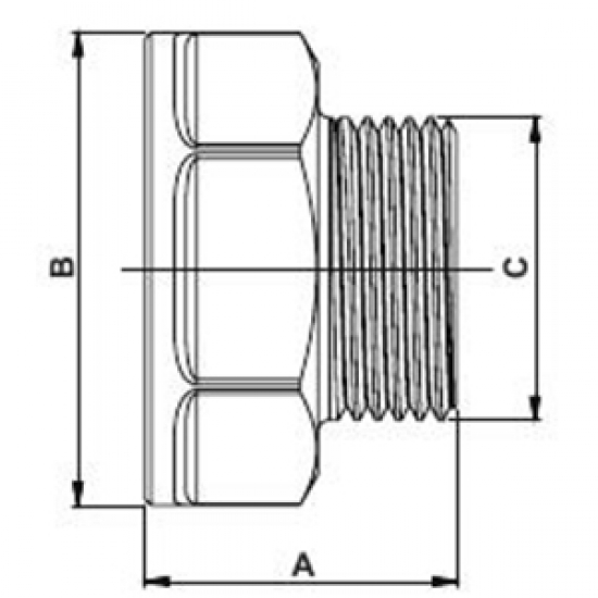 Переходник резьбовой FRAP F322.0604 - 1" x 1/2" внутренняя наружная резьба