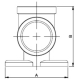 Уголок резьбовой FRAP F327.0404 - 1/2" x 1/2" вн.-вн. с креплением