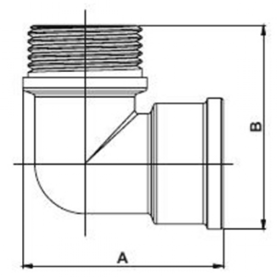 Уголок резьбовой FRAP F325.0606 - 1" x 1" вн.-нар.