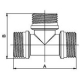 Тройник резьбовой FRAP F329.0505 - 3/4" x 3/4" x 3/4" нар.-нар.-нар.