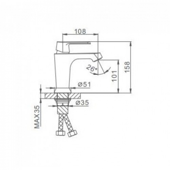 Смеситель для раковины FRAP F1033 зелёный