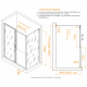Душевой уголок RGW Classic CL-133 150x90 стекло рифлёное, профиль хром