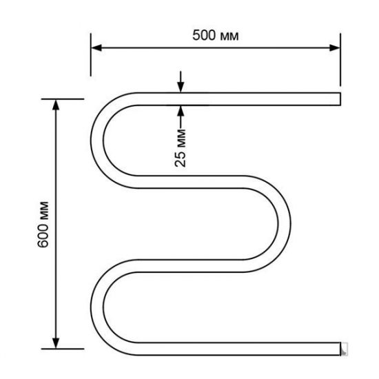 Полотенцесушитель электрический MIXLINE Simple M 60x50 192 Вт