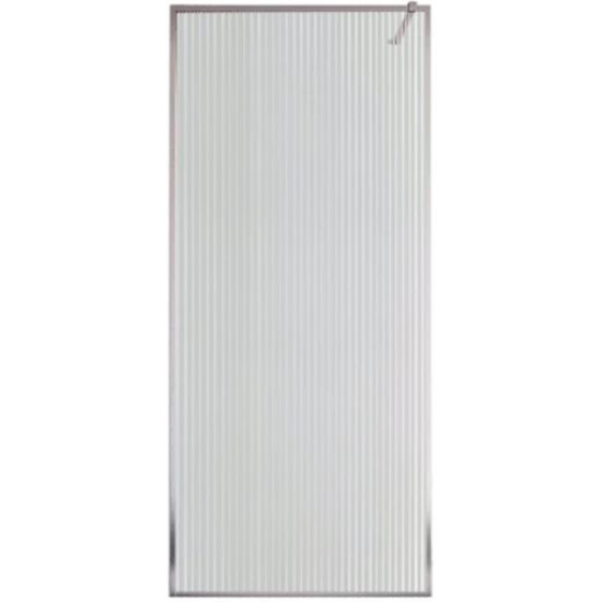 Душевая перегородка VECONI Korato KR-81F 100x200 стекло рифлёное, профиль хром