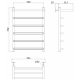 Полотенцесушитель водяной ZOX ЛЦ 80х50 1'' полка 8 перекладин Трапеция, с нижним подключение ПОЛИМЕР