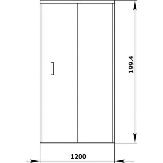 Душевая дверь в нишу AQUANET Alfa NAA6121 120x200 стекло прозрачное, профиль хром
