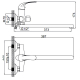 Смеситель для ванны LEDEME H35 L2235 хром
