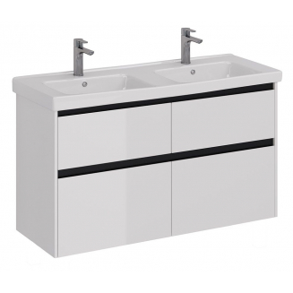 Тумба для комплекта LEMARK Combi 125, 4 ящика, белая, под раковину Гармония 125