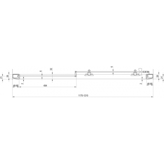 Душевая дверь в нишу RAVAK Blix BLDP2-120 120x190 стекло прозрачное, профиль белый