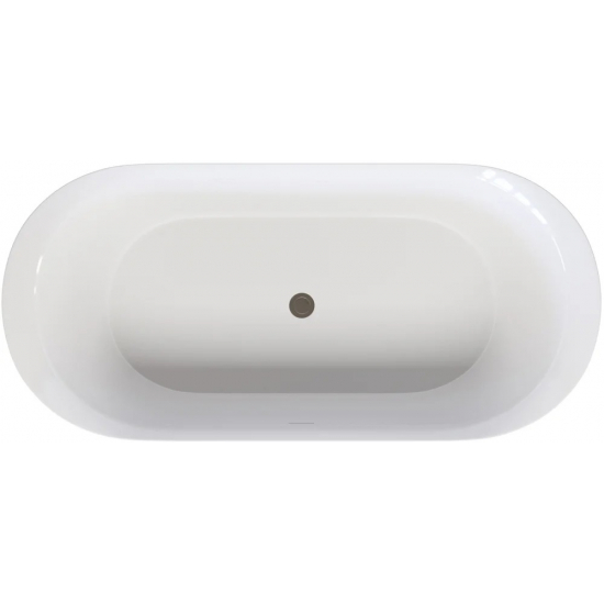 Акриловая ванна AQUANET Smart 260053 170x80 см, с ножками, со сливом-переливом, белая матовая