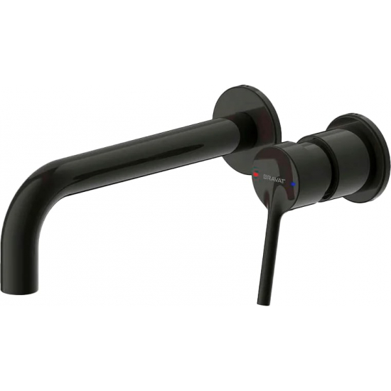 Смеситель для раковины BRAVAT P8461217BW-ENG С ВНУТРЕННЕЙ ЧАСТЬЮ чёрный