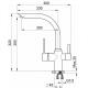 Смеситель для кухни с подключением к фильтру с питьевой водой GRANULA 2304 графит