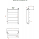 Полотенцесушитель водяной ТРУГОР ЛЦ Браво ПМ 1 П L, 50x80x50, с полкой