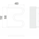 Полотенцесушитель водяной TERMINUS M-образный AISI 32х2 400х500