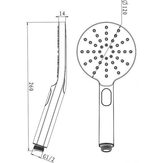 Лейка для душа LEMARK LM8122GM графит, 3 режима