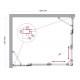 Душевой уголок BelBagno LUCE-AH-22-130/105-C-Cr стекло прозрачное, профиль хром