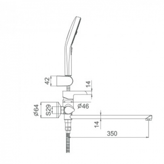 Смеситель для ванны GAPPO G2203-8