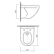 Унитаз подвесной  SANITA  Стандарт с сиденьем термопласт белый