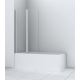 Шторка для ванны AZARIO BOSTON 80 (41,5+38,5)x140 хром