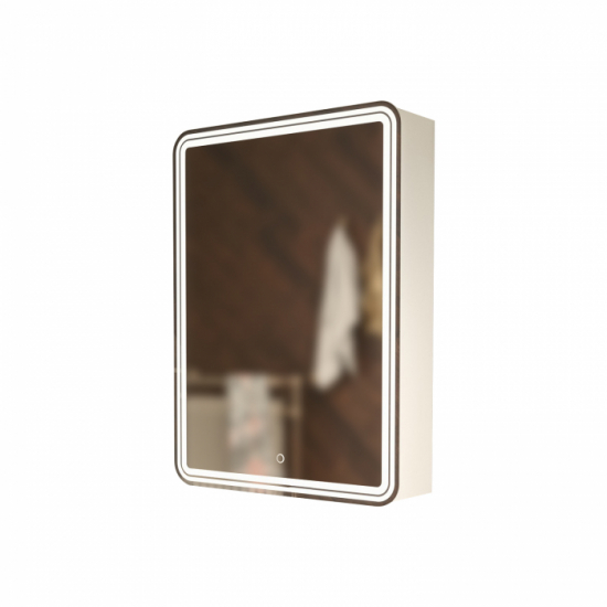 Зеркало-шкаф MIXLINE Адриана 60x80 с подсветкой, сенсорный выключатель левый