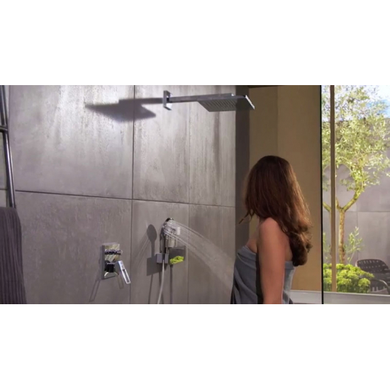 Шланговое подключение HANSGROHE Fixfit Porter 300 26456400 держатель для душа, хром/белый