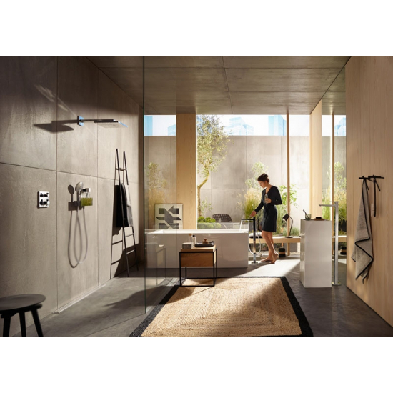 Шланговое подключение HANSGROHE Fixfit Porter 300 26456400 держатель для душа, хром/белый