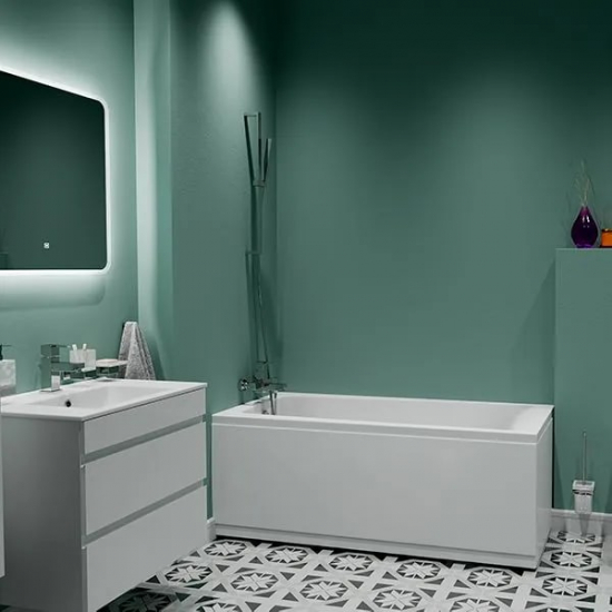 Акриловая ванна MIRSANT Алушта 180x70 premium комплект