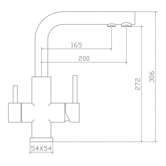 Смеситель для кухни с подключением к фильтру с питьевой водой SEAMAN Eco Venice SSN-1126